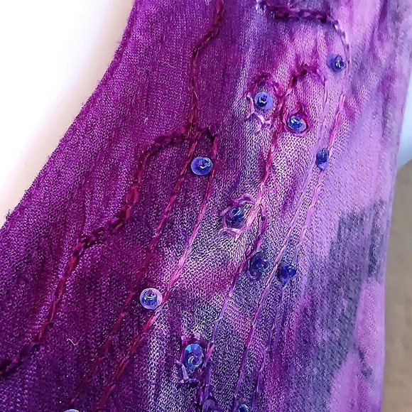 Greater Good Sundress Swim Cover-up Purple Tie Dye PLUS 1X 2X XXL Hippie - Picture 5 of 11